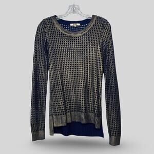 BB Dakota Metallic Perforated Sweater